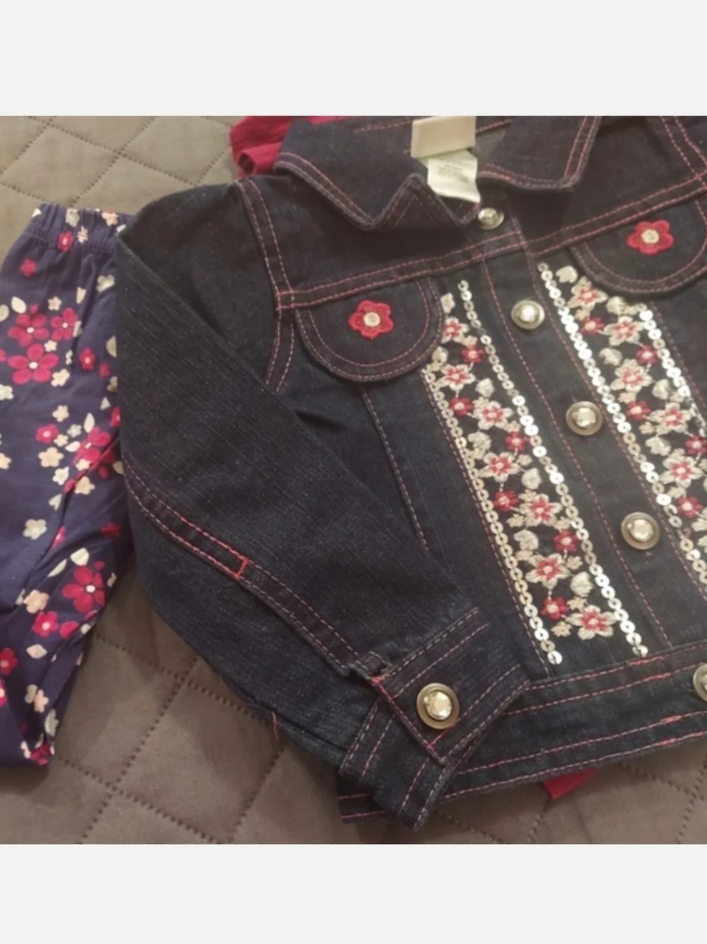 Nannette Dark Blue Denim Jacket Set